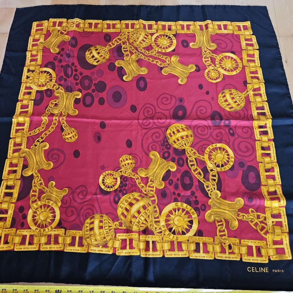 Authentic Celine Paris Silk Scarf